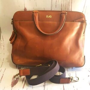 Fossil brown messenger office school bag